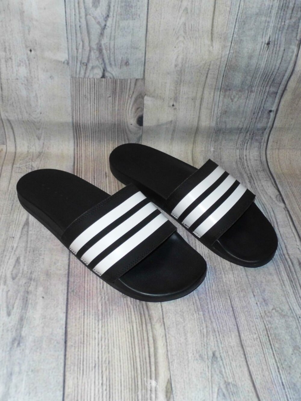 ADIDAS Adilette Comfort Black/White Slide Sandals Mens Size 11